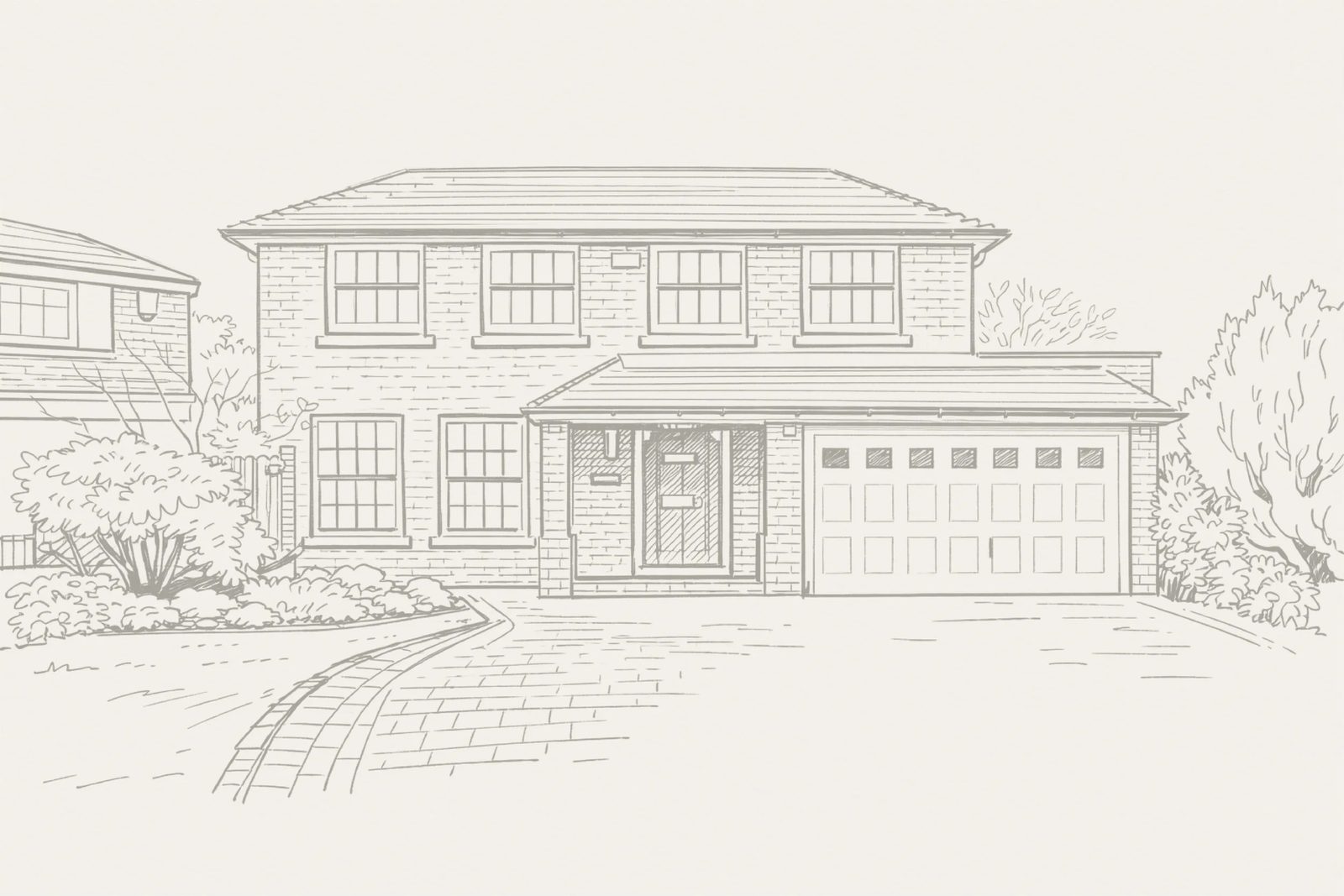 Line drawing of Radlett Residence